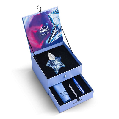 Regalo cosmetico dei prodotti dello skincare del profumo riciclato carta rosa di lusso su ordinazione di logo della stampa che imballa il contenitore di olio essenziale