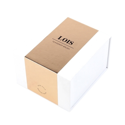 Magnetico bianco cosmetico di lusso del contenitore di regalo del cartone della carta di Eco con il logo