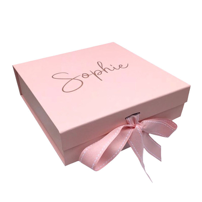 Contenitore cosmetico di lusso d'imballaggio di stampa di carta di regalo di rosa pieghevole