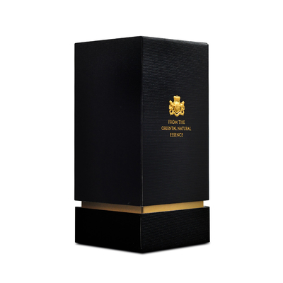 Logo su misura scatola d'imballaggio del profumo del cosmetico nero vuoto del cartone