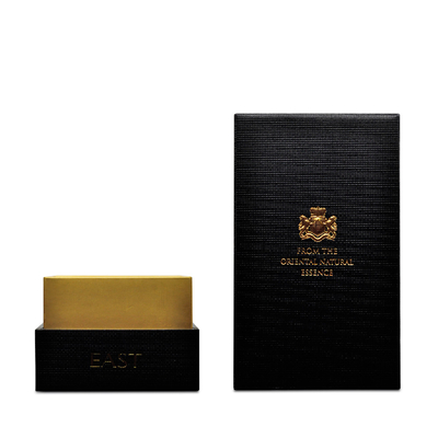 Logo su misura scatola d'imballaggio del profumo del cosmetico nero vuoto del cartone