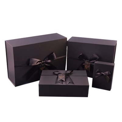Contenitore di regalo cosmetico del pacchetto della scatola del boutique bianco cosmetico di lusso su ordinazione del nero