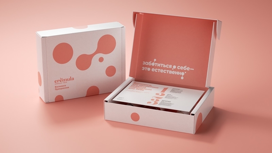 Il contenitore d'imballaggio di carta di rosa di regalo cosmetico di lusso della ragazza ha fissato la cura di pelle