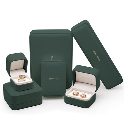 Collana su ordinazione Ring Box del braccialetto di Logo Leather Jewelry Box Earring