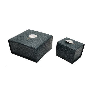 Contenitore di regalo magnetico di cuoio dell'unità di elaborazione di regalo del nero di cuoio di lusso del contenitore