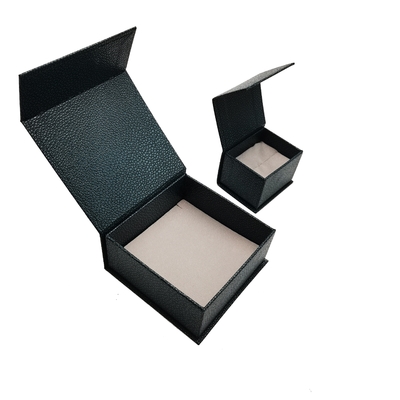 Contenitore di regalo magnetico di cuoio dell'unità di elaborazione di regalo del nero di cuoio di lusso del contenitore