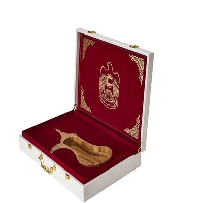 Contenitore di cuoio avanzato di cartone del pacchetto del regalo della cassa della serratura del contenitore di regalo