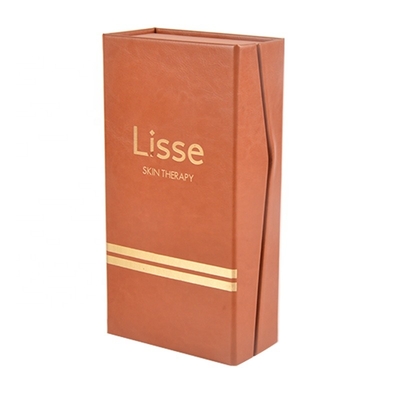 Contenitori di regalo d'imballaggio dell'unità di elaborazione Flip Top Lid Cosmetic Perfume del pacchetto magnetico di cuoio su ordinazione della carta