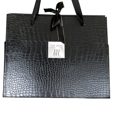 Logo Leather Gift Box Gift su ordinazione annerisce il contenitore di volta di vino 2