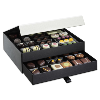 Contenitore di regalo d'imballaggio magnetico del cioccolato cassetto di forma del libro di 2 strati rigido