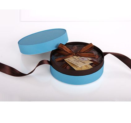 Metropolitana di lusso della carta del cartone che imballa il contenitore rotondo di cioccolato con il coperchio