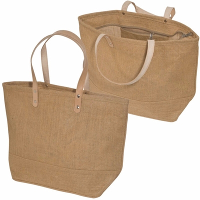 Grande tela da imballaggio Tote Bag With Leather Handle del cotone della famiglia