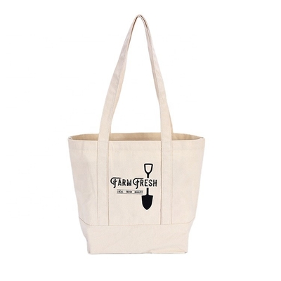 Borsa di Tote Bags Pure Cotton Canvas delle donne della spalla della spiaggia con il logo stampato