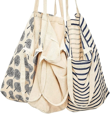 Panno Tote Bags riutilizzabile della tela del cotone per il droghiere, pollici di acquisto 15x16.5