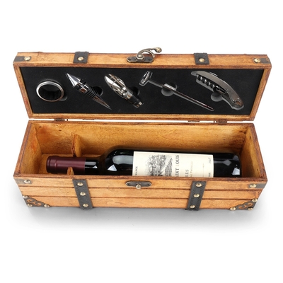 Singolo contenitore di vino del regalo del regalo del contenitore di legno premio di vino per nozze di compleanno