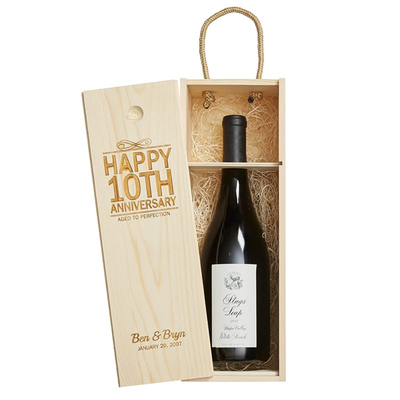 Contenitore di legno di vino di 2 bottiglie con il contenitore di regalo del paniere di Natale dell'unità di immagazzinamento nella cassa del coperchio