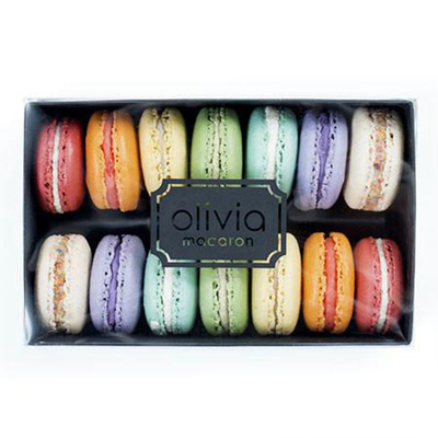 Indicatori di posizione d'imballaggio di Macaron del regalo del cartone di lusso nero con la finestra