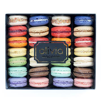 Indicatori di posizione d'imballaggio di Macaron del regalo del cartone di lusso nero con la finestra