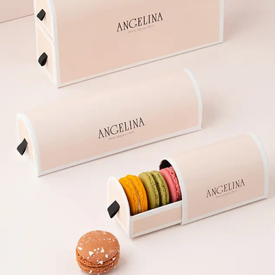 Abitudine del cartone del contenitore di regalo di Macaron di Natale dei biscotti