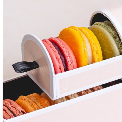 Abitudine del cartone del contenitore di regalo di Macaron di Natale dei biscotti