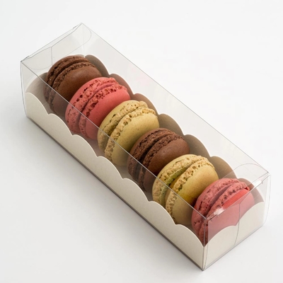 Multi bordo di avorio del contenitore di regalo del dolce di Macaron del biscotto del cioccolato di specificazione dell'ANIMALE DOMESTICO