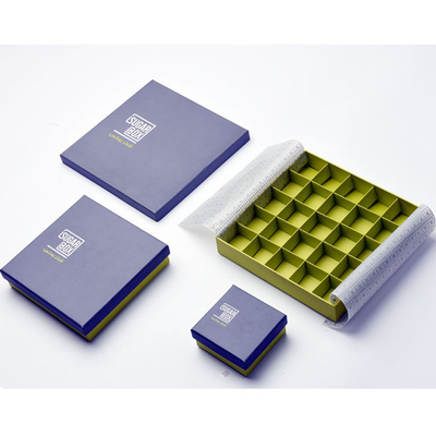 Contenitore di regalo di carta amichevole di Eco Candy Macaron Tray Lid Base di plastica