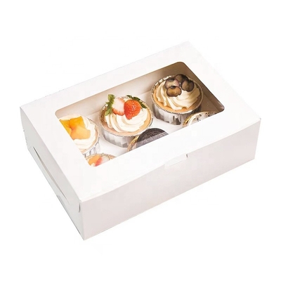 Scatola da pasticceria su ordinazione del forno Mini Muffin Cupcake Boxes 6 fori con la finestra