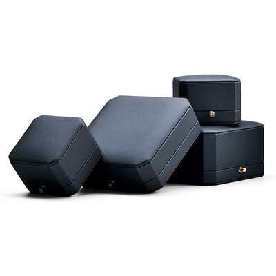buon prezzo Scatola di stoccaggio splendida di Ring Leather Gift Box Jewelry dei blu acciai in linea