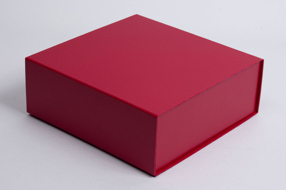 buon prezzo Color scarlatto del regalo magnetico del coperchio del contenitore di regalo di cuoio che timbra la stagnola di oro ricoprente UV in linea
