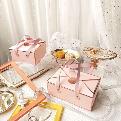 buon prezzo Bronzare la scatola d'imballaggio di carta di Candy della maniglia portatile per i regali dell'ospite della festa nuziale in linea