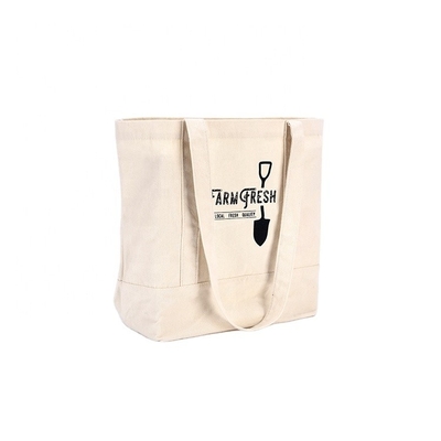 buon prezzo Borsa di Tote Bags Pure Cotton Canvas delle donne della spalla della spiaggia con il logo stampato in linea