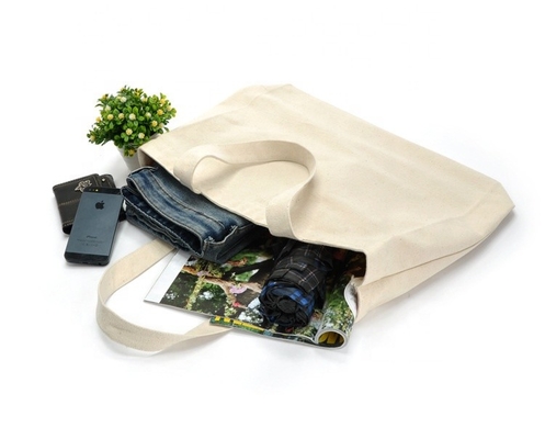 buon prezzo Sacchetti della spesa in bianco riutilizzabili di Tote Bag Women Foldable Cotton della tela in linea