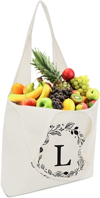buon prezzo La grande tela Tote Bag Reusable delle donne 5,91 x 4,45 x 3,7 pollici in linea