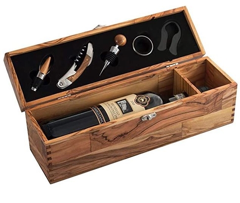 buon prezzo Contenitori di regalo di legno di nozze di anniversario per il regalo di affari delle bottiglie di vino in linea