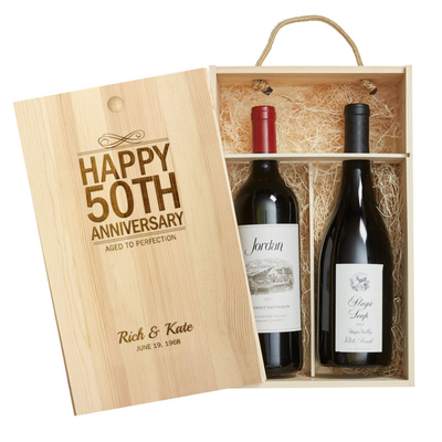 buon prezzo Contenitore di legno di vino di 2 bottiglie con il contenitore di regalo del paniere di Natale dell'unità di immagazzinamento nella cassa del coperchio in linea