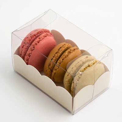 buon prezzo Multi bordo di avorio del contenitore di regalo del dolce di Macaron del biscotto del cioccolato di specificazione dell'ANIMALE DOMESTICO in linea