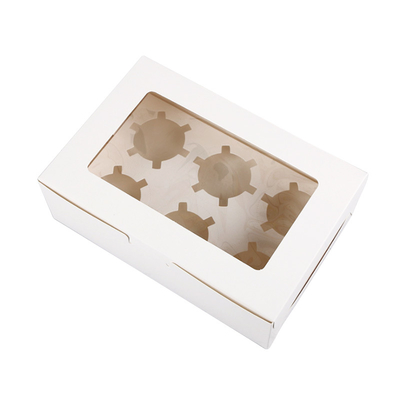 buon prezzo Scatola da pasticceria su ordinazione del forno Mini Muffin Cupcake Boxes 6 fori con la finestra in linea